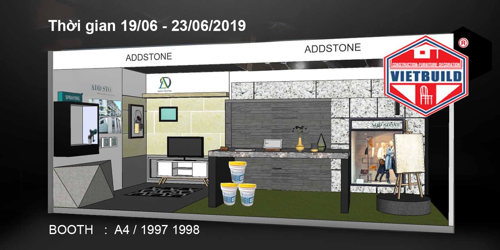 ADD STONE VIETBUILD 2019 Vietnam Ho Chi Minh Building Materials Exhibition A4/1997,1998 Booth Design