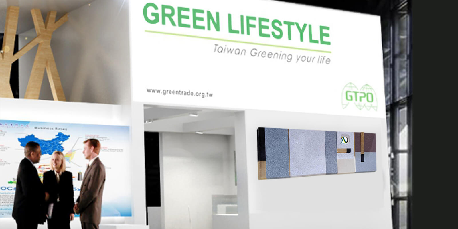 Aberdeen exhibited the ADD STONE faux stone coating's rich and high-fidelity granite texture color at the Taiwan Green Product Image Gallery at the Vietnam Taiwan Image Exhibition.