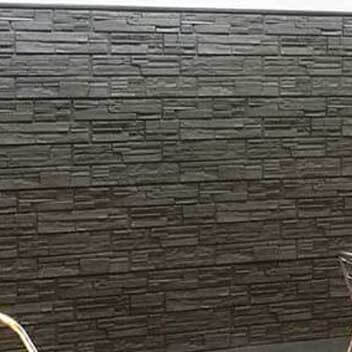 The stone wall built with ADD STONE imitation stone wall panel on the NAHB IBS exhibition